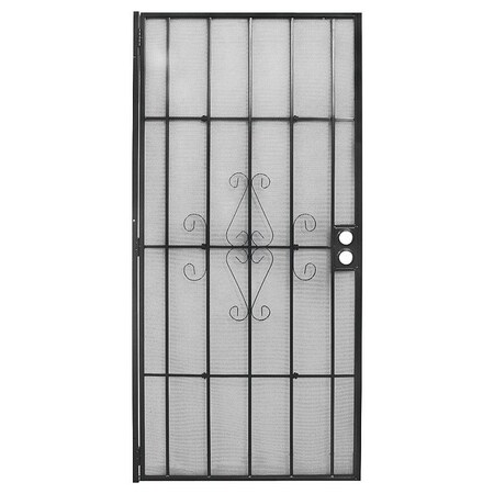 Precision Regal Series Door Screen, 80 in L, 36 in W, Steel, Black 3818BK3068